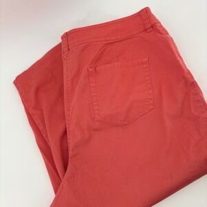 Chicos Capri Pants Coral Pink Cropped Casual Women Size 2.5